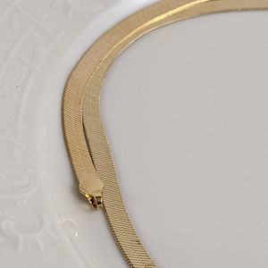Vintage DM 14kt Gold Plated Herringbone Necklace